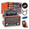 Retro FM rádio solárne Bluetooth prenosné na batérie do kuchyne anténa USB-C