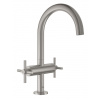 Grohe Atrio - Umývadlová batéria s výpustom a otočným výtokom, veľkosť L, supersteel 21019DC3