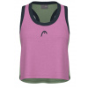 Dámsky top Head Play Crop Top - cyclame/celery green - Ružový, Viacfarebný (M)