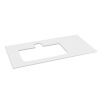 Sapho BRAHEA doska Rockstone s otvorom 101x51,5cm (80+20cm), ľavá, biela matná BL101-0101-L-80