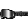 MX okuliare 100% Strata 2 junior black so zrkadlovým sklom
