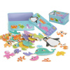 Puzzle v plechové krabičce - mořská zvířátka