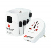 SKROSS cestovný adaptér PRO - World and USB, 6,3A max., uzemnený, vr. univerzálnej USB nabíjačky, pre cellý svet