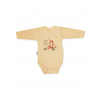 Detské body prekladacie 1F WILD s dlhým rukávom - 068 - Hearts žltá