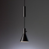 TECNOLUMEN Eleu – závesná LED lampa čierna, lesklá - PL 16 SW