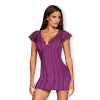 Elegantná košieľka OBSESSIVE Moketta Chemise fialová S/M