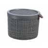 Curver Jute 2 l kulatý košík tmavě šedý