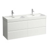 Laufen Meda skrinka 128.5x45x51.5 cm závesná kúpeľňová skrinka pod umývadlo biela H4216440112601