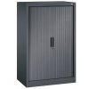 Kancelárska skriňa Omnispace - Sideboard, zalamovacie dvere, 800 x 420 x 1230 mm, čiernosivá