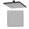 Aqualine Hlavová sprcha, 200x200mm, ABS/čierna mat SC164B