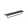 Ravak 10° black Polica na uteráky s držiakom 63cm TD 330.20, Čierna matná X07P563
