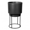 Elho B.For Studio Round - 22 cm living black čierny