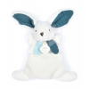 Plyšový zajačik na maznanie Happy Pop Doudou et Compagnie biely 17 cm v darčekovom balení od 0 mes