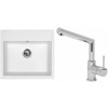 Set Sinks (dřez Solo 560 Milk 28 + baterie Mix 350 P Chrom - lesklý) ACRS56028M350P