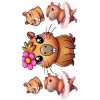 CUKROVÁ TLAČ jedlý obrázok na tortu Cukrová hmota Kapybara Capybara Sada 9