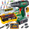 Vrtačka - Vŕtací stroj Bosch 06039D4001 18 V + Dewalt DT7969 Sada bitov špičiek pre skrutkovač (Bosch Bosch Screwer18v + Bits Bits)