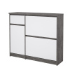 Nábytek PEGAS s.r.o. Botník SIMPLICITY 206, Beton/Bílý lesk