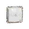 Schneider Electric Sedna Tlačidlo 1/0 Symbol zvončeka, IP44, Biela