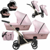 Kočík pre dvojičky Kunert Ivento DUO 2025 Eco Pink Metalic konšt. champagne