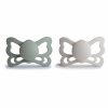 DVOJBALENIE ANATOMICKÝCH CUMLÍKOV FRIGG BUTTERFLY SAGE/ SILVER GRAY, 6-18M, SILIKÓN