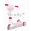 Kolobežka trojkolesová Corolle 3 Wheels Scooter Smoby protišmyková s košíkom pre bábiku a výškovo nastaviteľnými riadidlami