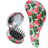 Standelli Professional Darčekový set Detangling kefa + cestovný hrebeň so zrkadielkom Melóny 2 ks