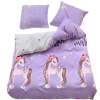 POSTEĽNÁ BIELIZEŇ 140x200 PRE DETI BAVLNA SATÉN GierekHoff KOMPLET 2ks JEDNOROŽCE