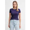 Tommy Jeans basic tričko dámske bavlnené s elastanom DW0DW17383 fialová XS