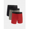 Under Armour Performance Tech 6in Boxerjock 3P black/grey/red