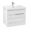 Villeroy & Boch Avento Umývadlová skrinka, 63x51x45 cm, 2 zásuvky, Crystal White A89000B4