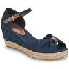 Tommy Hilfiger Espadrilky BASIC OPEN TOE MID WEDGE Námornícka modrá