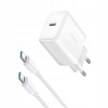 Nabíjačka Joyroom JR-TCF24 sieťová USB-C PD 30W QC SFC - biela + USB kábel