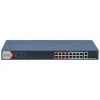 Hikvision DS-3E1318P-EI(B), Smart managed switch 16x100TX PoE + 2x Gb Uplink Combo port, 230W, Super PoE- dosah až 300m