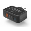 HAMA rýchla sieťová USB nabíjačka 4x USB (1x QC), 33 W