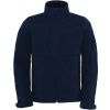 B&C | Hooded Softshell /men, Pánska 3-vrstvová softshellová bunda s kapucňou, modrá navy, XL