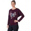 Northfinder Beverly Dámske loosefitové tričko TR-4944SP winemelange XL