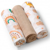 Mušelínové - super mäkké plienky BabyOno, 3ks - béžové