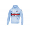 Sparco mikina s kapucí Martini Racing, barva: světle modrá, velikost: XL