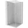 Mexen Lunar, L Duo výklopný sprchový kút 100 x 100 cm, 8mm číre sklo, oceľový profil, 834L-100L-100P-97-00
