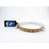 PROFIZOO Obojok STELLA, podšitý filcom, zdobený nitmi (18mm x 50cm) prírodný