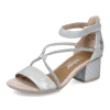 Dámske sandále RIEKER 64654-40 strieborná S5 37