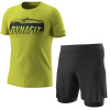 Komplet DYNAFIT Transalper Graphic S/S Tee M Golden Lime + Alpine Pro 2/1 Shorts M Black Out