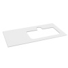 Sapho BRAHEA doska Rockstone s otvorom 101x51,5cm (30+70cm), pravá, biela matná BL101-0101-R-70