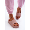 Dámske ružové šľapky na platforme, 24SD19-7564 PINK__32554-38 38