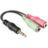 Kábel Delock 65344 minijack (3,5 mm) - 2x minijack (3,5 mm) 0,1 m (DL65344)