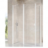 Ravak Chrom Bočná stena 100 Transparent, biela matná 9QVA0E00Z1 CPS-100