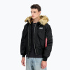 Pánska bunda Alpha Industries 45/P Hooded Custom Bomber black/reflective