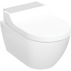 GEBERIT AquaClean Tuma Comfort závesný elektronický bidet s keramikou, Rimfree, 360 x 553 mm, biela/kryt brúsená ušľachtilá oceľ, s povrchom KeraTect, 146.290.FW.1