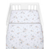 Obliečky do postieľky, bavlna, 2D sada, Husi, biele, 135x100 cm
