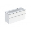 Geberit iCon - Skrinka s dvojumývadlom, 12x5x6 cm, 2 zásuvky, KeraTect, lesklá biela 502.334.01.1